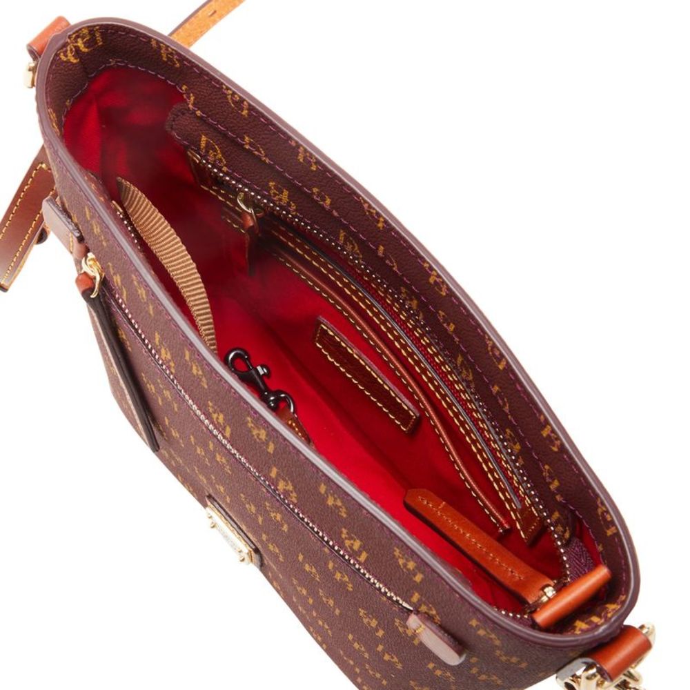 Dooney & Bourke Gretta Zip Crossbody Shoulder Bag - Bordeaux - Picture 3 of 4